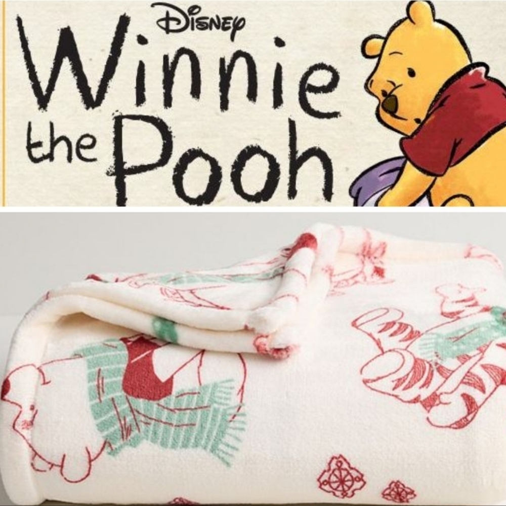 Disney Winnie the Pooh Friends Super Soft Cozy Oversized Plush Throw Blanket NEW